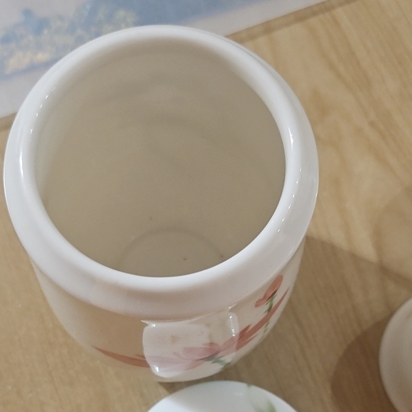 Floral Ceramic Jar with Lid - Picture 5 of 8